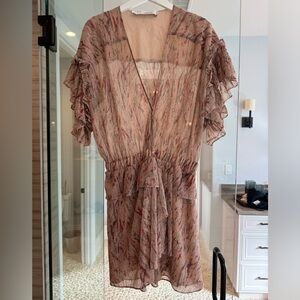 IRO Metallix Light pink drapery dress size 36